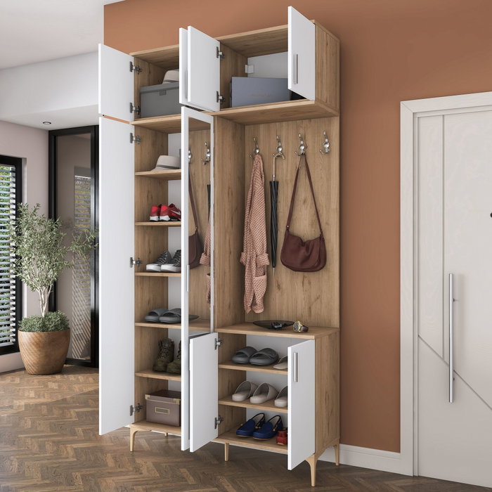 Hanah Home Soporte de Entrada EA153 - 4633 Nogal y Blanco